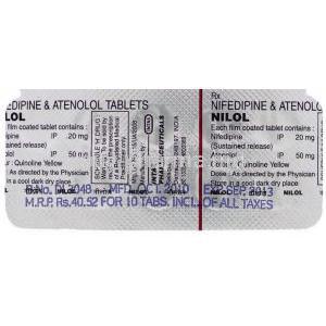 Nilol,  Nifedipine/ Atenolol  Packaging