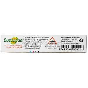 Buscopan plus, Butylscopolamin 10mg/ Paracetamol 500mg, Sanofi, Box information, Manufacturer