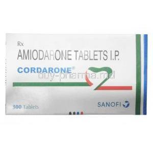 Cordarone, Amiodarone 100mg, Tablet, Sanofi India, Box front view