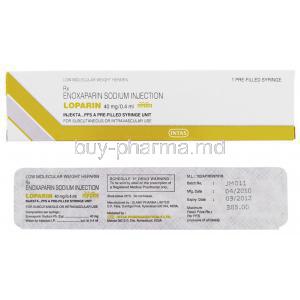 Loparin,  Generic  Lovenox,  Enoxaparin Injection Information