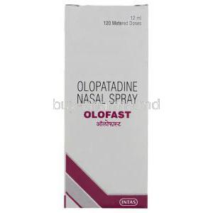 Olofast,  Generic Patanase,  Olopatadine  Nasal Spray Box