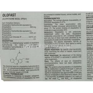 Olofast,  Generic Patanase,  Olopatadine  Nasal Spray Information Sheet 1