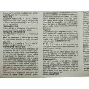 Olofast,  Generic Patanase,  Olopatadine  Nasal Spray Information Sheet 2