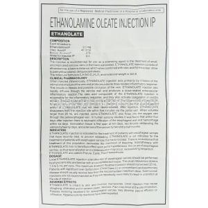 Ethanolate, Ethanolamine Oleate Injection information sheet 1
