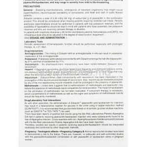 Zobactin Injection information sheet 3