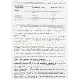 Zobactin Injection information sheet 5