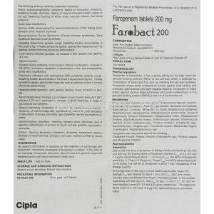 Farobact, Faropenem  200 mg information sheet 1