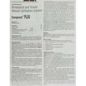 Careprost Plus, Generic Ganfort, Bimatoprost/ Timolol Eye Drop information sheet 1
