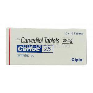 Carloc, Generic Coreg, Carvedilol  25 mg Cipla manufacturer