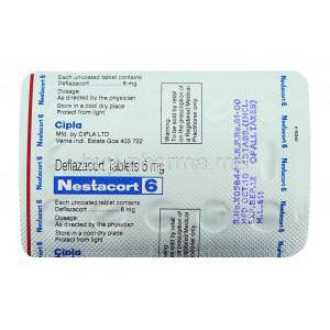 Nestacort, Generic Calcort, Deflazacort 6 mg packaging