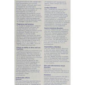 Novonorm, Repaglinide 0.5 mg information sheet 5