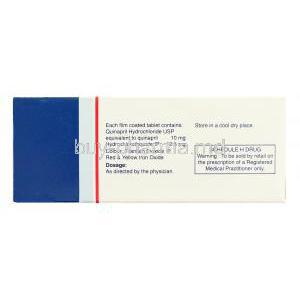 Acupil H, Quinapril 10 mg/  Hydrochlorothiazide 12.5 mg box composition