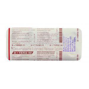 D-Veniz, Generic Pristiq,  Desvenlafaxine 50 mg packaging