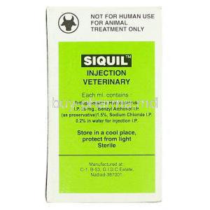 Siquil (Pet), Generic Vesprin, Triflupromazine Injecttion box composition