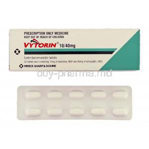 Vytorin, Ezetimibe 10 mg/ Simvastatin 40 mg
