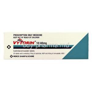 Vytorin, Ezetimibe 10 mg/ Simvastatin 40 mg Merck Sharp