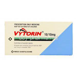 Vytorin, Ezetimibe 10 mg/ Simvastatin 10 mg Merck Sharp