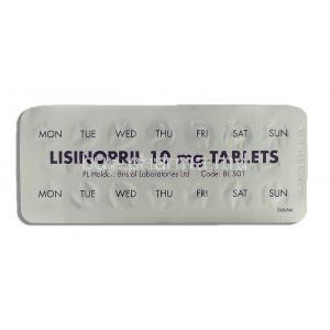 Lisinopril  10 mg packaging