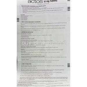 Actos 15 mg information sheet 1