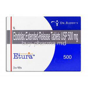 Etura, Generic Lodine, Etodolac 500 mg Dr Reddy