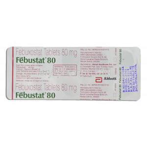 Febuxostat 80 mg packaging