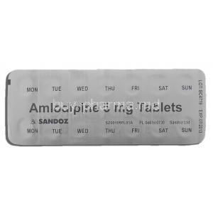 Amlodipine  5 mg packaging