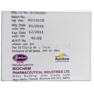 Biodib-M15,  Pioglitazone/  Metformin Tablet Manufacturer Information