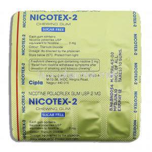 Nicotex, Nicotine 2 mg packaging
