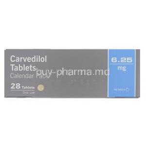 Carvedilol 6.25 mg box