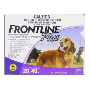 Frontline Plus for Dog 6X2.68 ml (Dogs 20-40 kg)