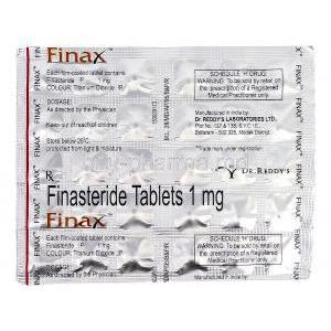 Finax, Generic Propecia, Finasteride 1mg Tablet Blister Pack Information
