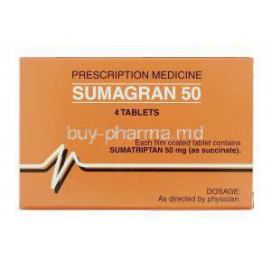 Sumagran 50 Mg,  Generic Imitrex,  Imigran  Box
