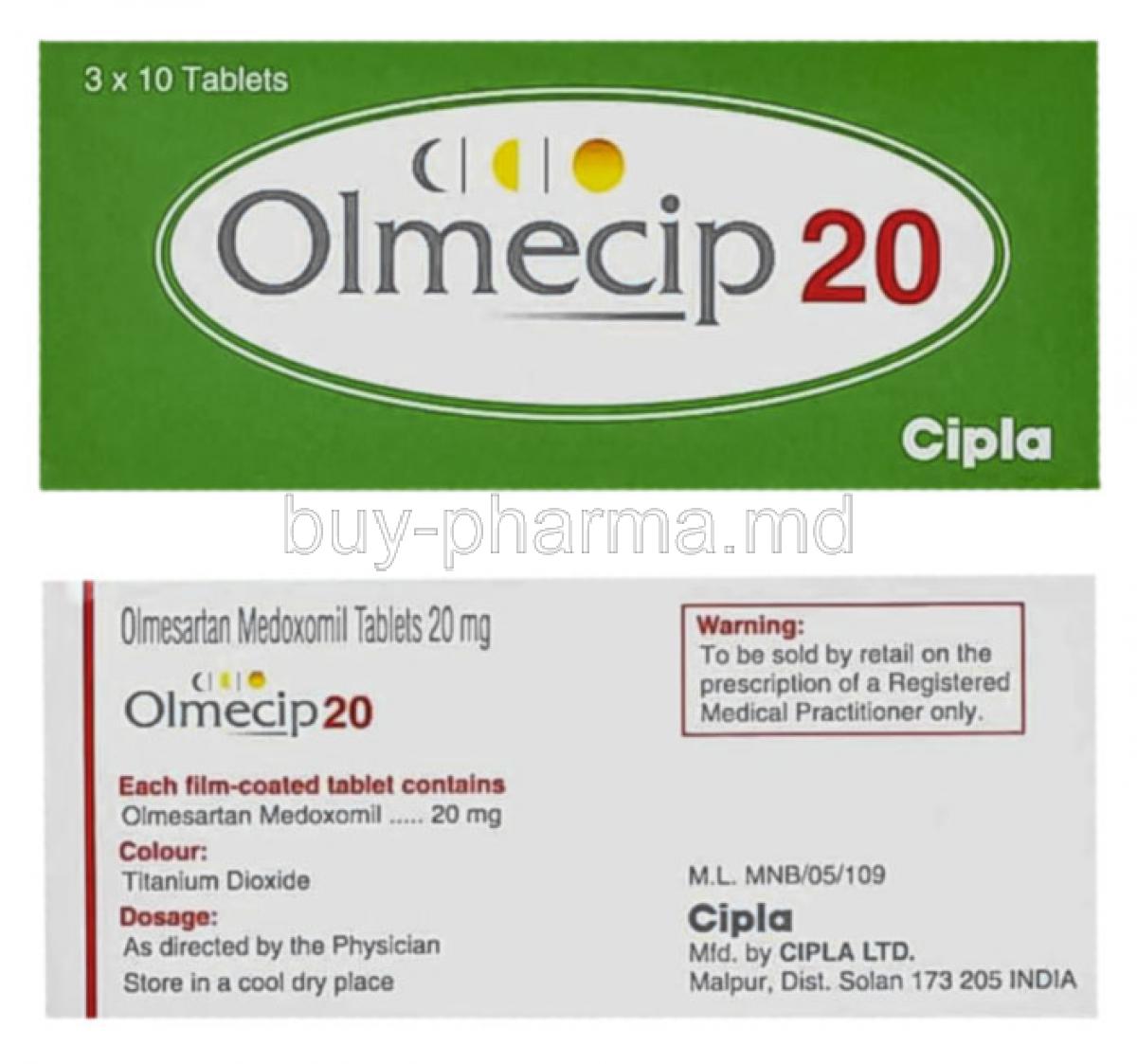 Buy Olmesartan Medoxomil ( Generic Benicar ) Online
