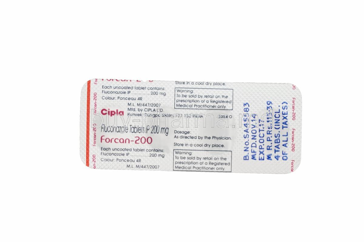 Buy Forcan, Fluconazole Tablet ( Generic Diflucan ) Online