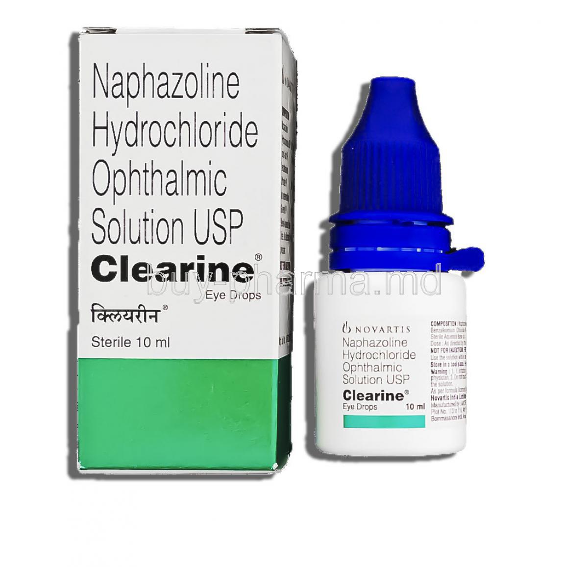 Clearine, Naphazoline hydrochloride 10 ml Eye Drops (Norvatis)