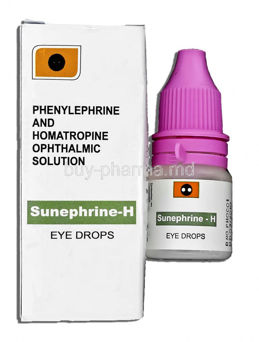Phenylephrine Hydrochloride/  Homatropine Hydrobromide  Ophthalmic Solution Eye Drops (Sunways)