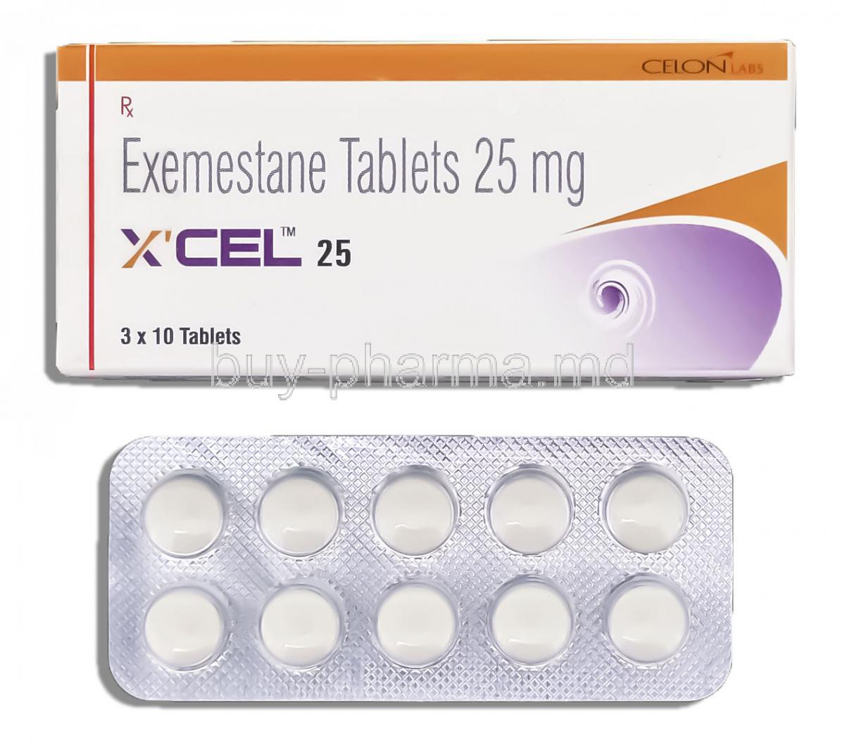 Xcel, Generic  Aromasin, Exemestane 25 mg