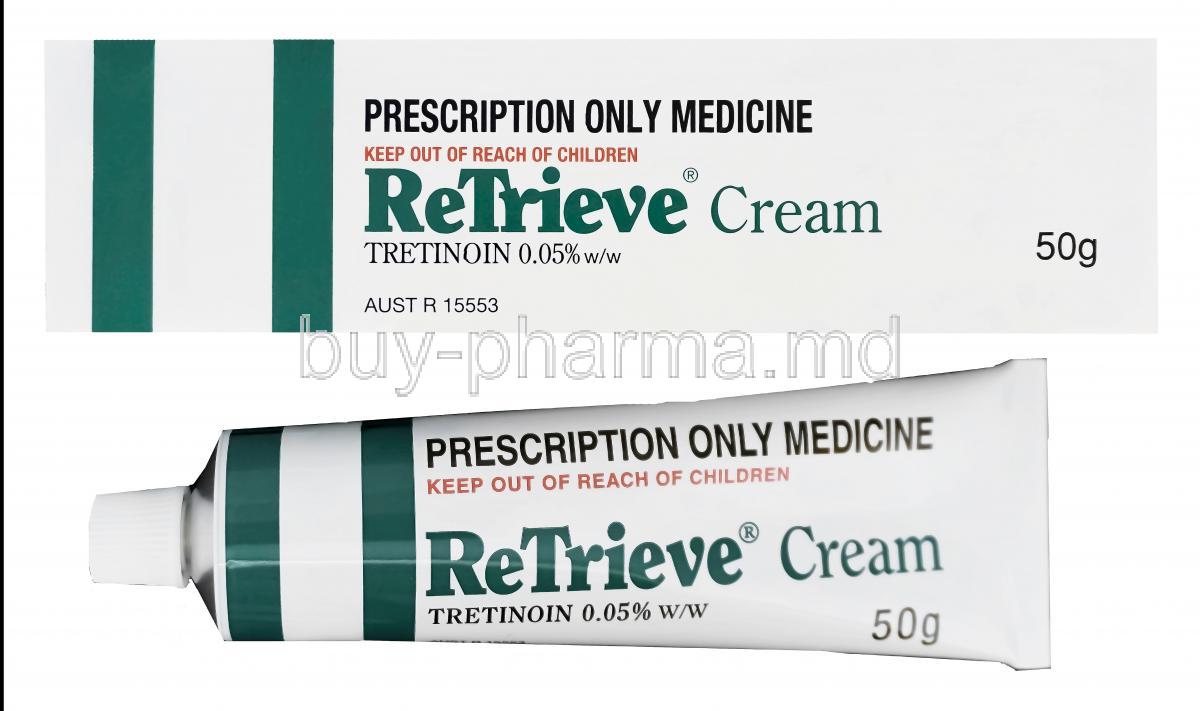 Retrieve Cream 50gm, Tretinoin 0.05%