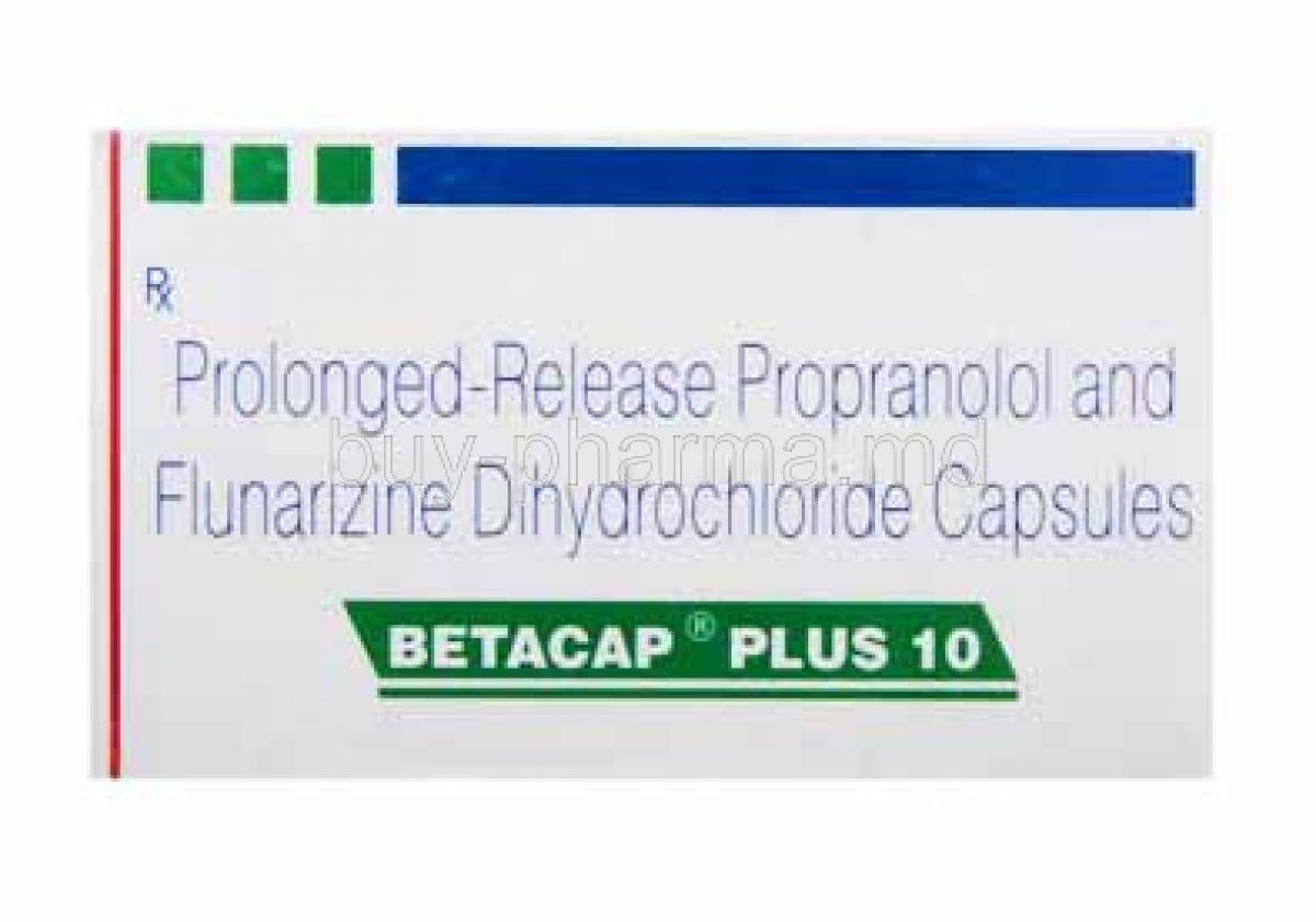 Betacap Plus, Propranolol and Flunarizine box