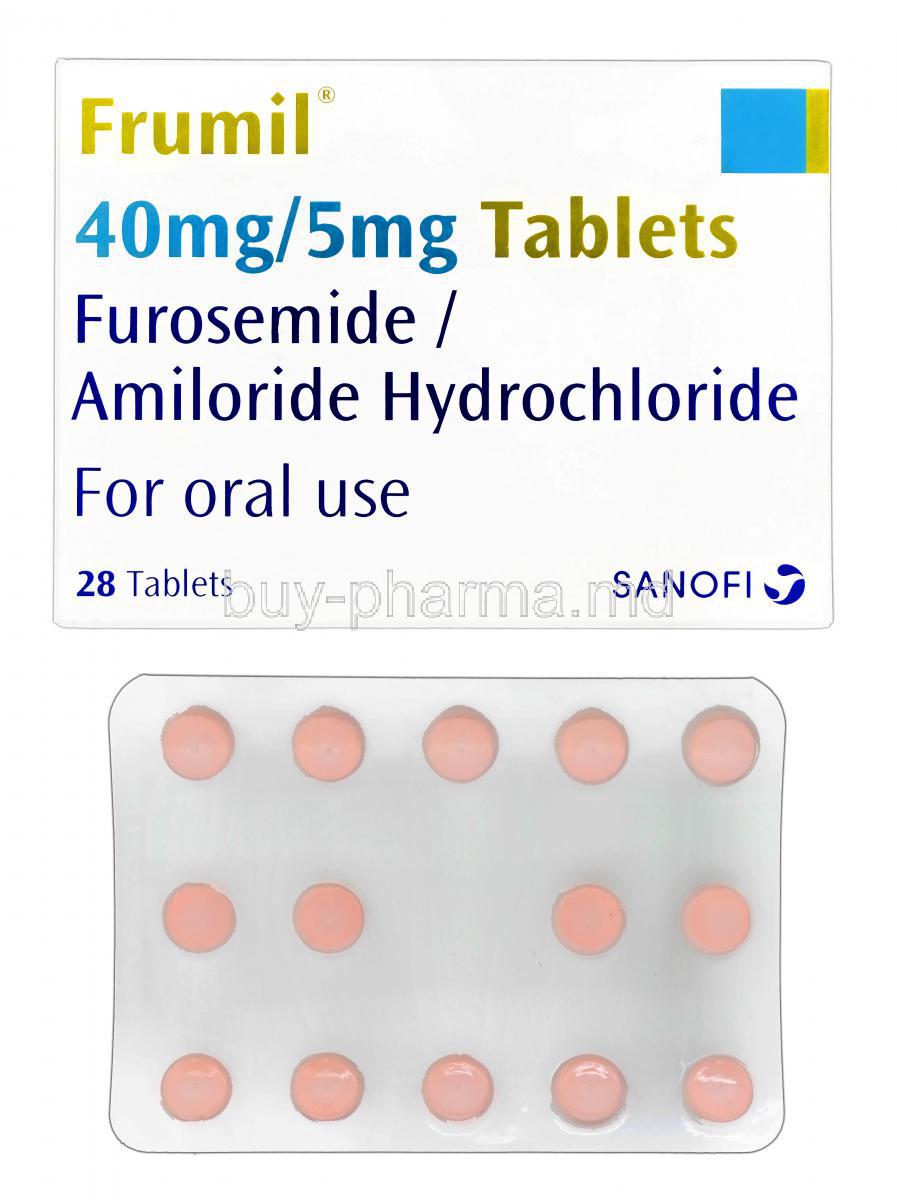 Frumil, Furosemide 40mg, Amiloride 5mg