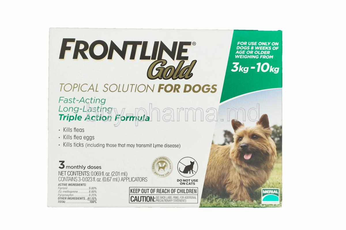 FRONTLINE GOLD FOR SMALL DOG 0.67ml x 3 Pack Box