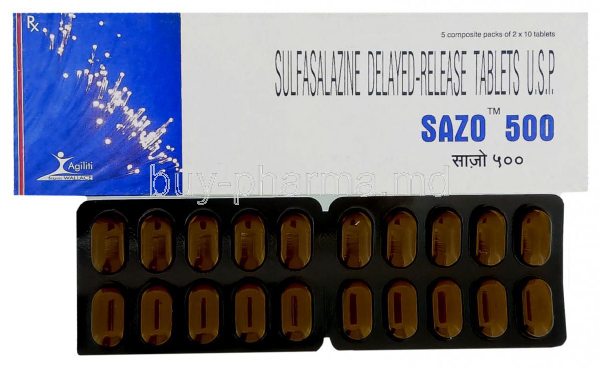 Sazo DR, Sulfasalazine 500 mg Wallace
