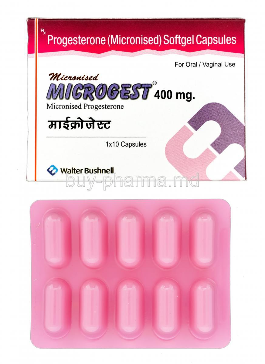 Microgest, Micronized Progesterone 400mg