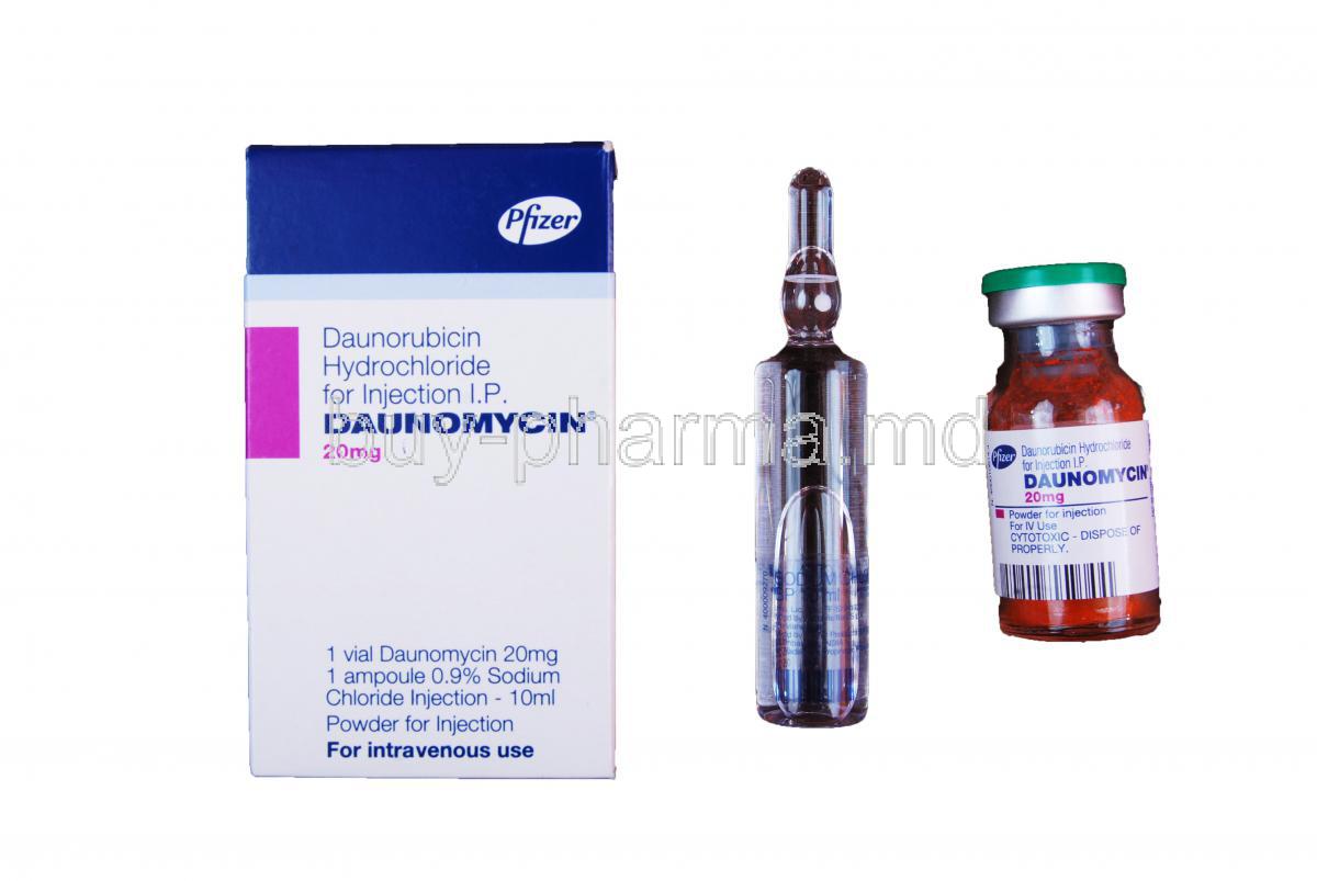 Daunomycin, Daunorubicin HCl for Injection 20mg