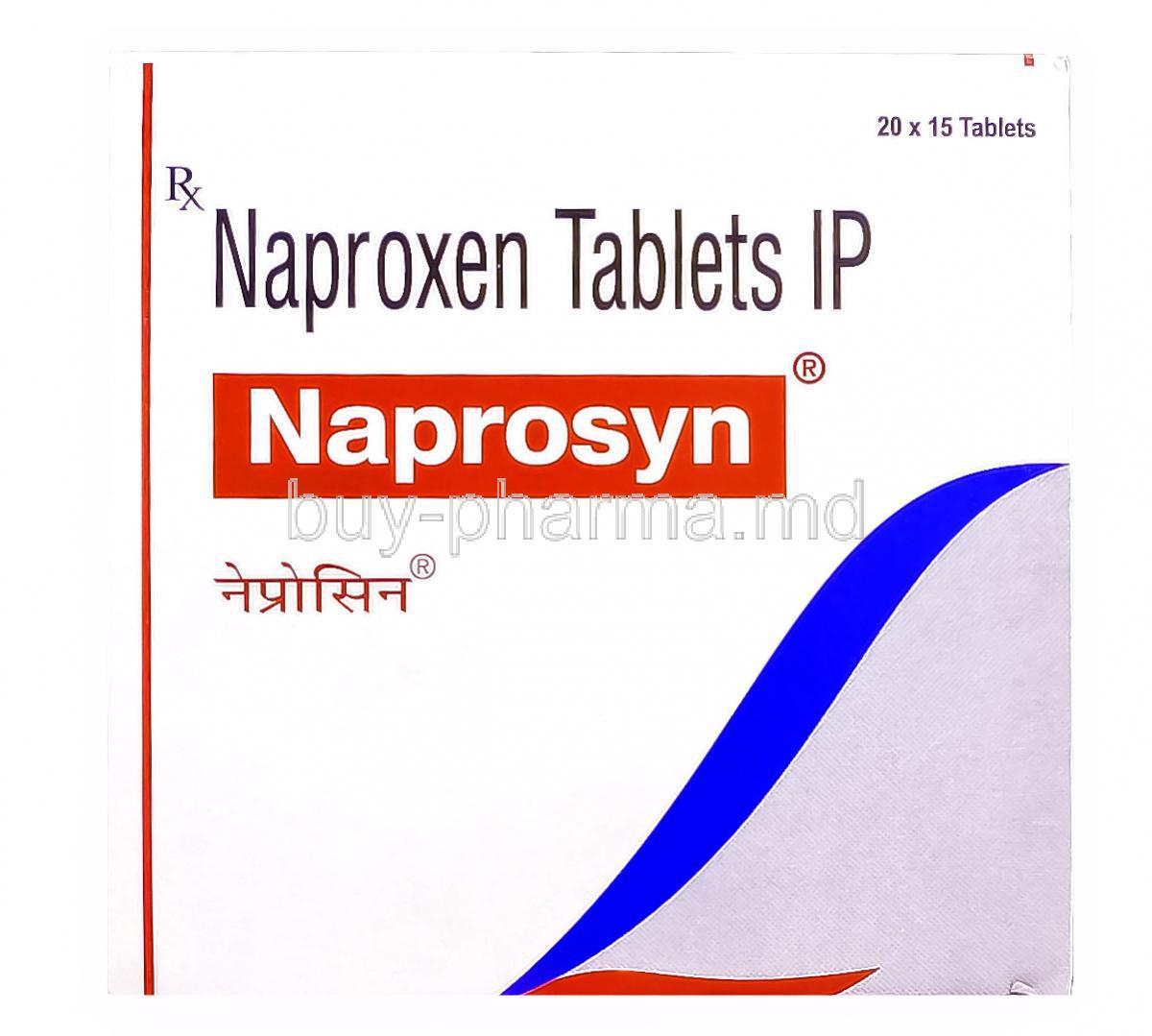 Naprosyn, Naproxen 250mg box