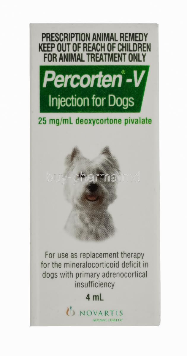 Percorten-V Injection For Dogs, Deoxycortone Pivalate, 25ml/ml 4ml