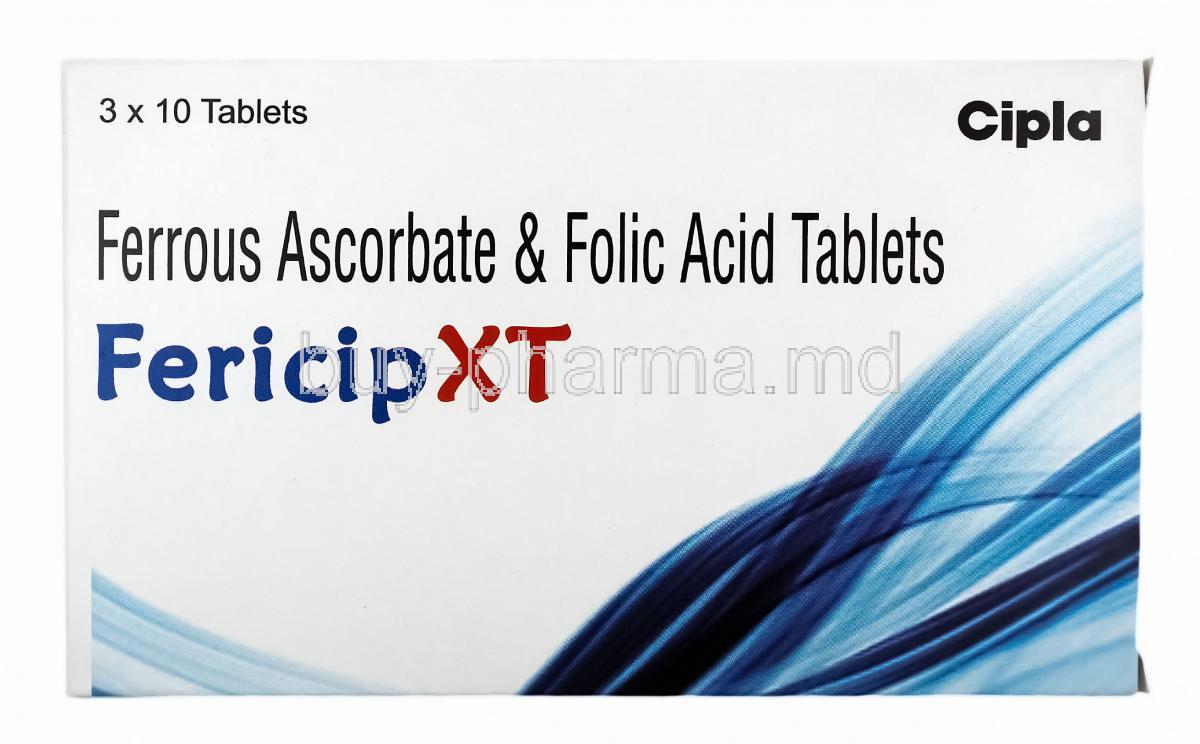 Fericip XT, Ferrous Ascorbate/ Folic Acid