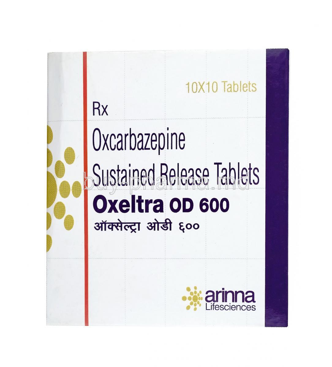 Oxeltra OD, Oxcarbazepine 600mg (SR)
