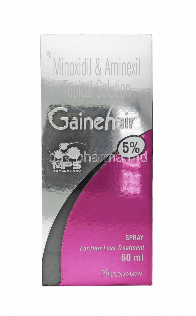Gainehair Spray, Aminexil and Minoxidil