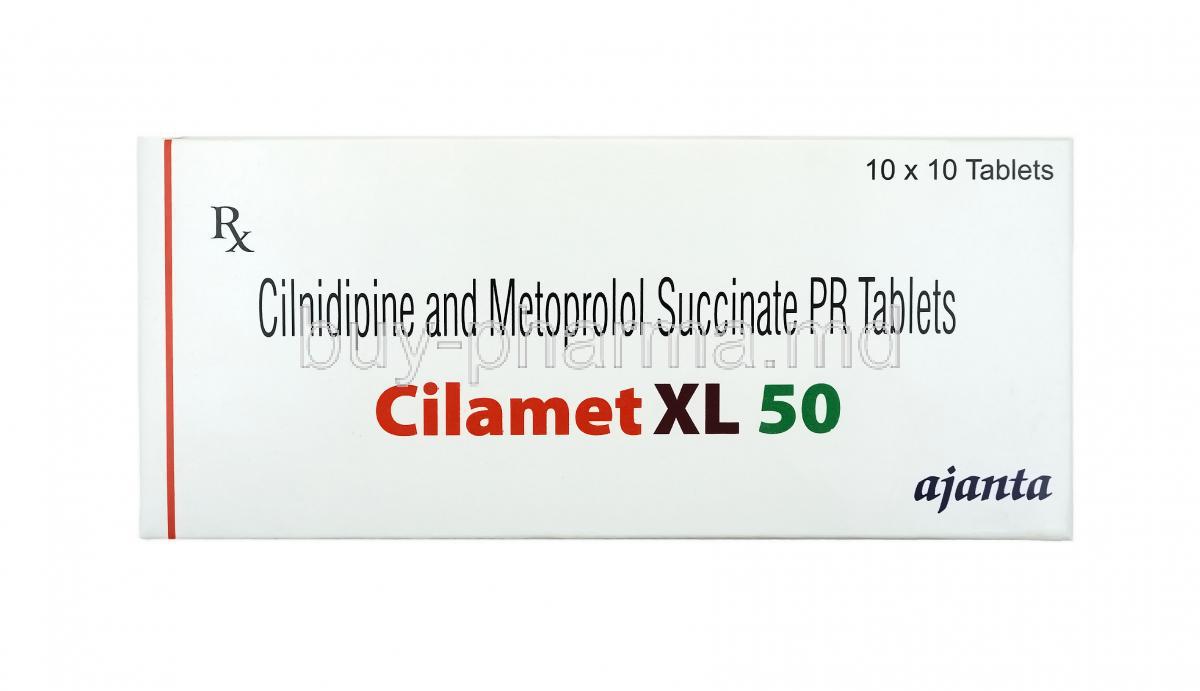 Cilamet XL, Cilnidipine, Metoprolol, Cilnidipine and Metoprolol